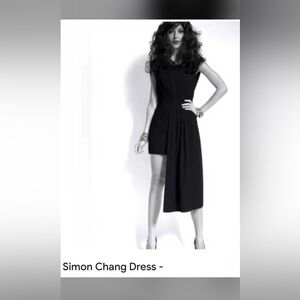 Simon Chang dress black size 6 NWT